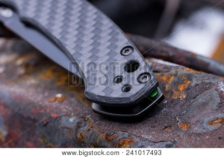 Lanyard Hole. Hole In The Handle Of The Knife.