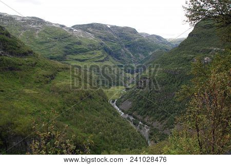 Landscape At Myrdal Station, Aurland, In The South Of Norway