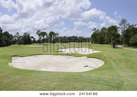 Homok csapdák egy floridai Golf Course