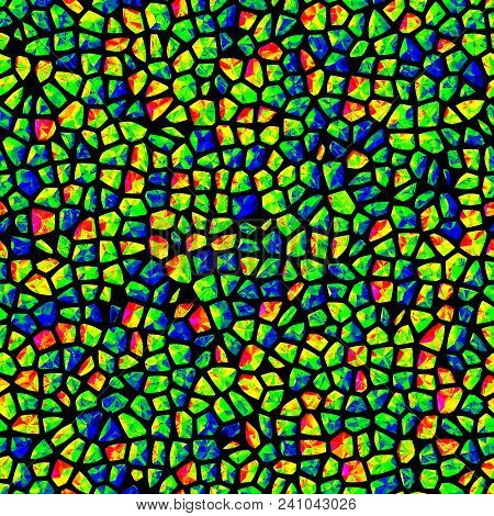 Colorful Blue Green Yellow Red Abstract Mosaic Seamless Texture