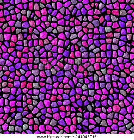 Purple Pink Abstract Mosaic Ornate Poly Seamless Design Pattern