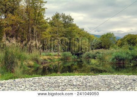 Beautiful Nature Of Litochoro, Greece At Autumn Time .