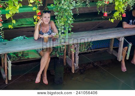 Tourist In Local Restaurant Bangkok