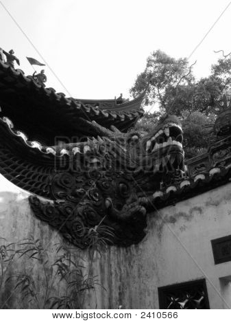 Parede de dragão no Palácio de Xangai