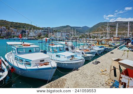 View Of The Marina In Finike, Antalya Province. Turkey