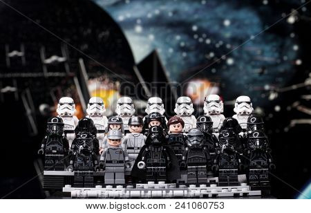 RUSSIA, April 12, 2018. Constructor Lego Star Wars. Episode IV, Squad of stormtroopers