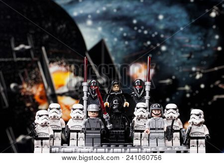 RUSSIA, April 12, 2018. Constructor Lego Star Wars. Episode IV, Squad of stormtroopers