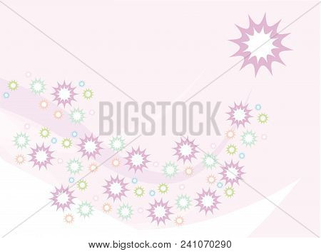 Child Teen Girl Vector Wave Background Stars