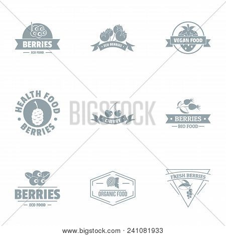 Useful Berry Logo Set. Simple Set Of 9 Useful Berry Vector Logo For Web Isolated On White Background