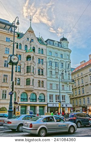 Vienna, Austria - August 31, 2013: Neuer Markt Street In Vienna, Austria
