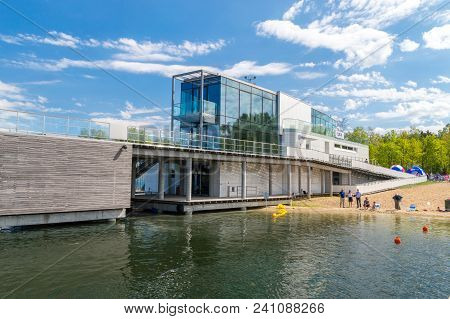 Olsztyn, Poland - May 1, 2018: Water Sports And Recreation Centre On Ukiel Lake.