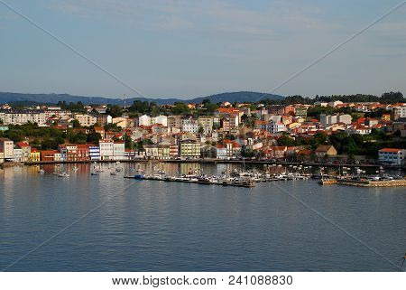 View From The Water To Mugardos. Mugardos Is A City In The Province Of A Coruna In Galicia, Located 