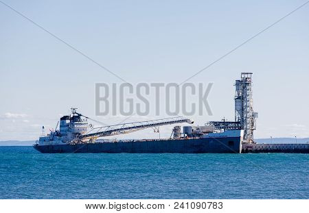 Mississauga, Canada - September 30, 2017: The Self-unloading Bulk Carrier Robert S. Pierson Is Docke