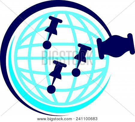 Global Online Auction Logo Design Template Isolated Vector