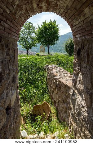 Ruins Of Ancient Byzantine Fortress The Peristera In Town Of Peshtera, Pazardzhik Region, Bulgaria