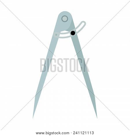 Compasses  Icon. Flat Color Design. Vector Illustration.