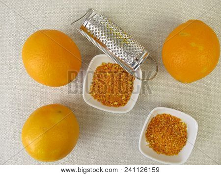 Peel From Unwaxed Orange And A Grater