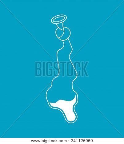 Used Condom Isolated. Means Of Contraception. Vector Illustration