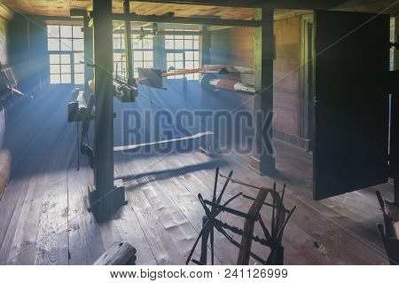 Hofstetten Bei Brienz, Switzerland - April 2017: Morning In The Village House In Ballenberg Open Air
