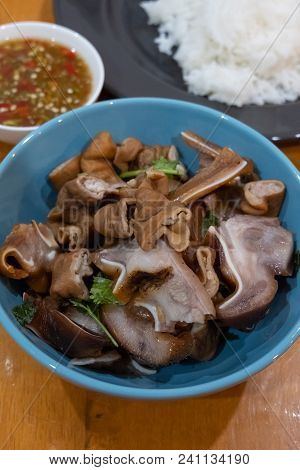 Grilled Chitterlings Or Roast Chitterlings (thai Food)