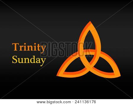 Illustration Of Triangle With Trinity Sunday Text On The Occasion Of Christian Trinity Sunday