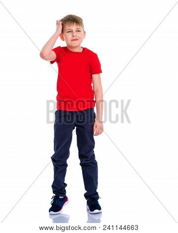 The Little Boy Is Thinking.