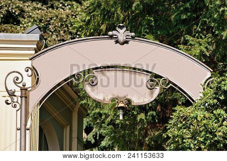 Entrance Gate Into A Garden In Montreux, Vaud Canton, Switzerland