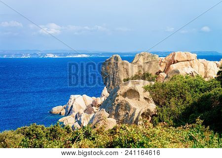 Rocks At Capo Testa, Santa Teresa Gallura, In Mediterranean Sea, Sardinia, Italy