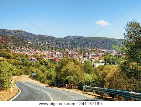 Beautiful Road In Teulada, Cagliari Province, Sardinia, Italy