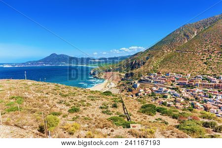 Buggerru City And Beach In South Sardinia Of Italy