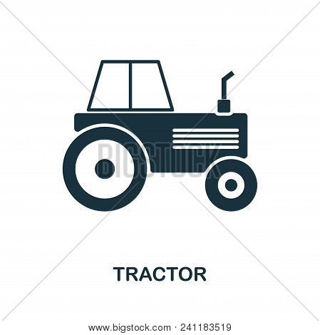 Tractor Icon In Vector. Flat Style Icon Design. Vector Illustration Of Tractor Icon. Pictogram Isola