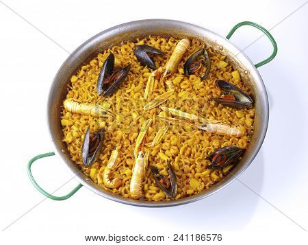 Fideua - Noodle Paella.
The Fideua Is A Kind Of Seafood Paella, But Replacing The Rice Per A Kind Of