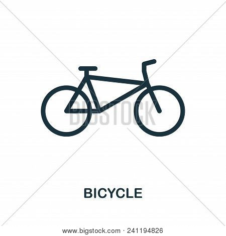 Bicycle Icon. Flat Style Icon Design. Isolated Bicycle Icon Pictogram On White Background.