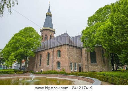 Historic Church In De Village Of Groede In Zeelandic Flanders