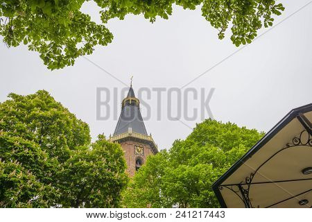 Historic Church In De Village Of Groede In Zeelandic Flanders
