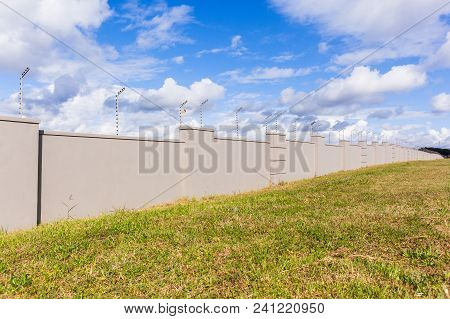 Electrified Fence Boundary Wall
