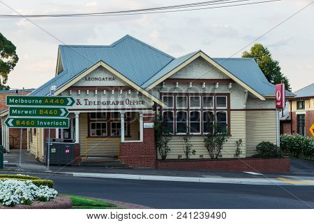 Leongatha, Australia - January 28, 2018: Australia Post Office In Leongatha, A Regional Centre In So