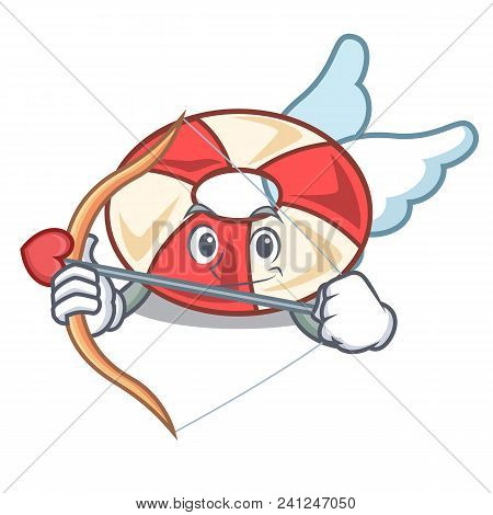 Cupid Swim Tube Character Cartoon Vector Illustration