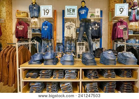 MILAN, ITALY - CIRCA NOVEMBER, 2017: inside Alcott store in Milan.