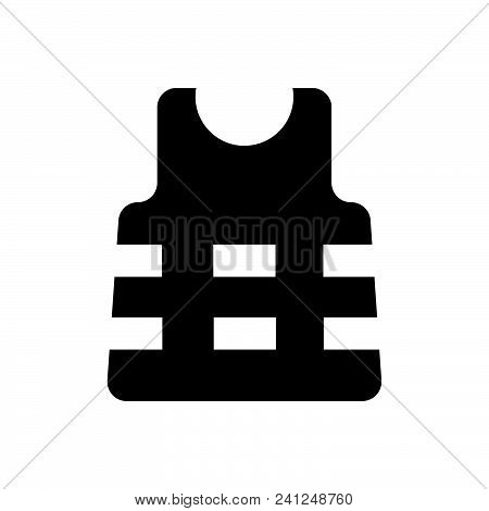 Life Jacket Vector Icon On White Background. Life Jacket Modern Icon For Graphic And Web Design. Lif