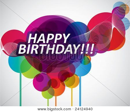 Barevný nápis Happy Birthday