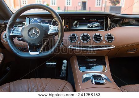 Dobris, Czech Republic - November 1, 2016: Interior Of Mercedes-benz S500 Cabrio In Dobris, Czech Re