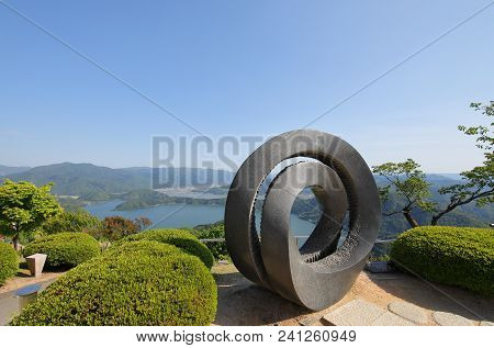 Fukui Japan - May 05, 2018: Mikatagoko Lake District National Park Fukui Japan