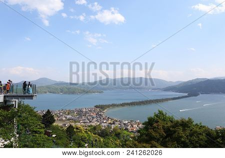 Amanohashidate Landscape Kyoto Japan. Amanohashidate Is One Of Japans Best Three Scenic Views.