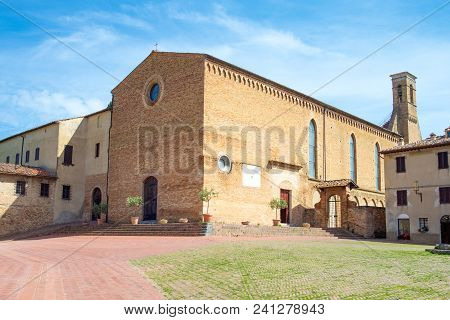 San Giminiano, Italy , The Church Of St.agostino In The Old City