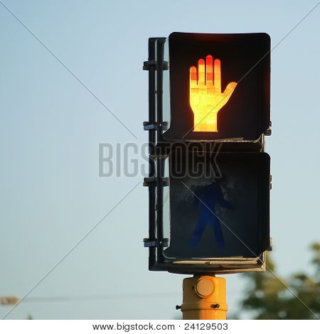Fußgängerüberweg Licht signal