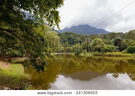 Lake In The Kuching To Sarawak Culture Village. Borneo, Malaysia.