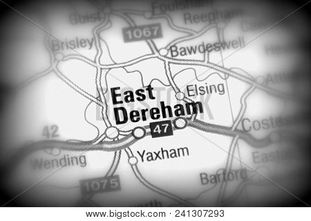 East Dereham, A Town And Civil Parish The English County Of Norfolk (black And White Selective Focus