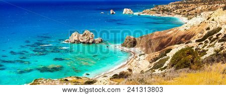 Most beautiful beaches of Cyprus - Petra tou Romiou, famous as a birthplace of Aphrodite