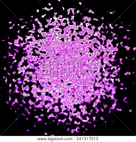 Pink Abstract 3d Spot Stain Splash Ball Design Illustration Decor